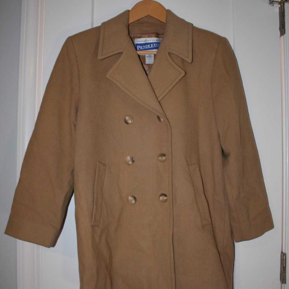 Vintage Pendleton Tan Wool Coat Size 6